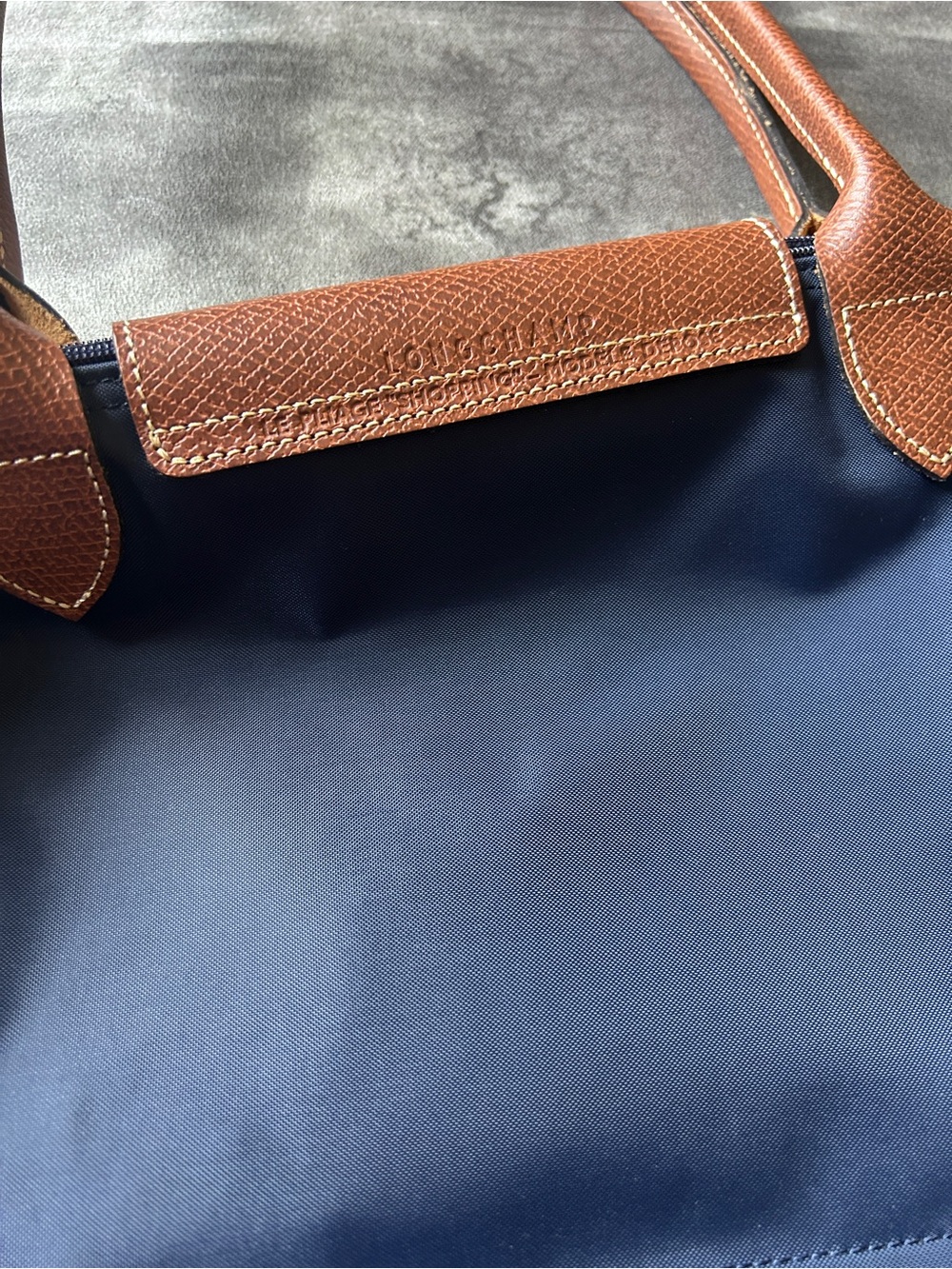 Longchamp Le Pliage Medium Marine Navy Blue Good used condition Nylon - Picture 14 of 14